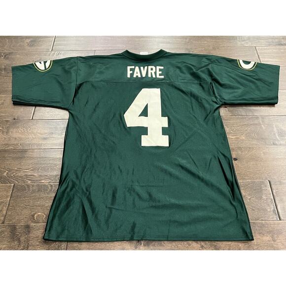 Vintage 90s NFL Mens Green Bay Packers Brett Farve #4 Football Jersey Size L - Picture 3 of 10
